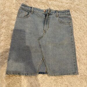 H&M Light Blue Denim A-Line Skirt